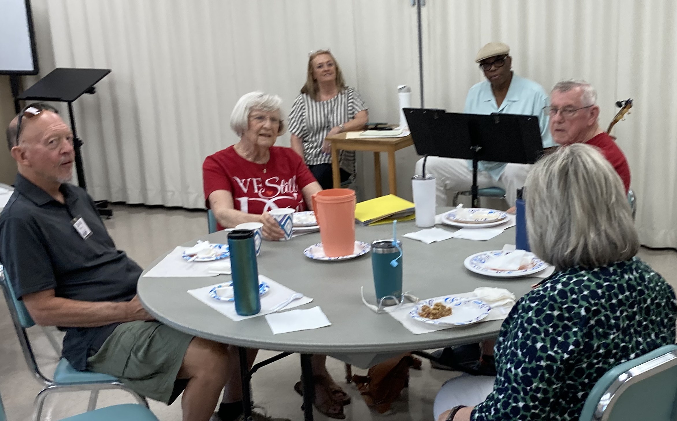 September 2026: Members enjoy Support Group's Fall Potluck held at Friends In Deed